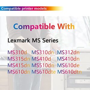 CHENPHON Compatible 50F1H00 501H Toner Cartridge Replacement for Lexmark MS310 MS312 MS315 MS410 MS415 MS510 Series Printer Toner (High Capacity Black 5,000 Pages, 1-Pack)