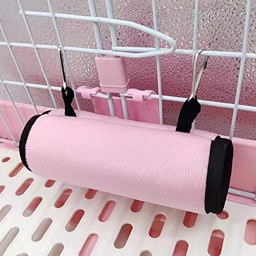 Heave Guinea Pigs Tunnel Tube,Warm Plush Playing Tube Hamster Hammock Small Animals Pet Birds Cage Hanging Bed for Hedgehogs Small Animal Pet Toys Supplies Yellow