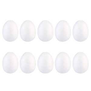 amosfun 20pcs eggs egg foam styrofoam easter white crafts hide squeak and for- painting egg diy easter decor solid egg for- kid festival craft (white, 6cm)