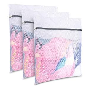 gogooda delicates laundry wash bags lingerie bags for laundry great for laundry, hosiery, blouse, underwear, pantyhose, socks (set of 3 medium)