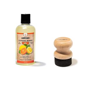 clark's orange cutting board oil and round applicator orange cutting board care