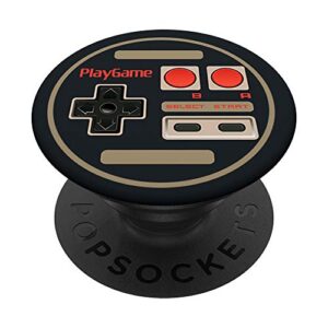 Retro Game Controller Classic Gamer Video Game Button Gaming PopSockets PopGrip: Swappable Grip for Phones & Tablets