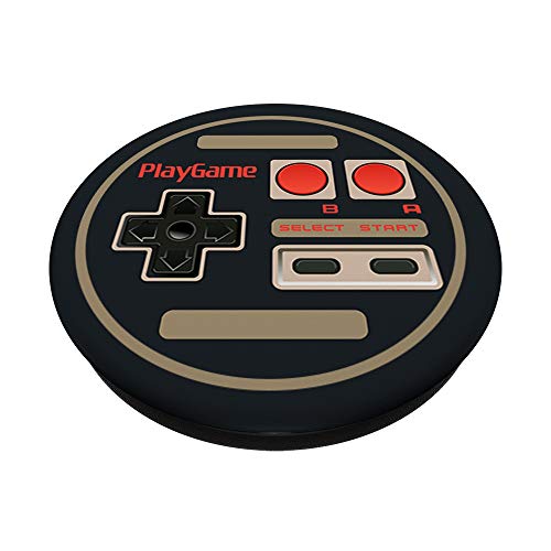 Retro Game Controller Classic Gamer Video Game Button Gaming PopSockets PopGrip: Swappable Grip for Phones & Tablets