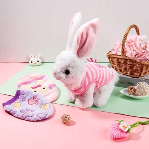 8 Pieces Warm Pet Shirts for Dog Rabbit Cat Puppy Bunny Clothes with Caterpillar Horse Star Pattern Cute Soft Flannel Pet Sweater Comfortable Pet Costume Boy Girl Kitten Puppy Chihuahua Animals (XXS)