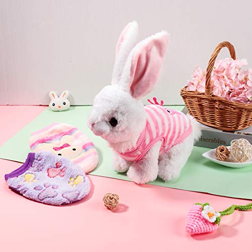 8 Pieces Warm Pet Shirts for Dog Rabbit Cat Puppy Bunny Clothes with Caterpillar Horse Star Pattern Cute Soft Flannel Pet Sweater Comfortable Pet Costume Boy Girl Kitten Puppy Chihuahua Animals (XXS)