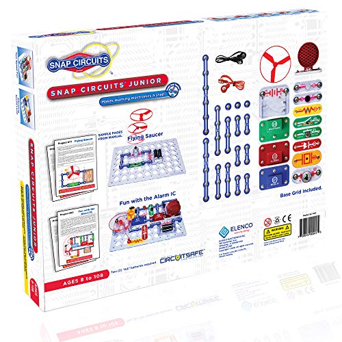 Snap Circuits 203 Electronics Exploration Kit | Over 200 STEM Projects | 4-Color Project Manual | 42 Snap Modules | Unlimited Fun & Elenco Jr. SC-100