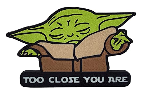 Baby Yoda Trailer Hitch Cover - Too Close