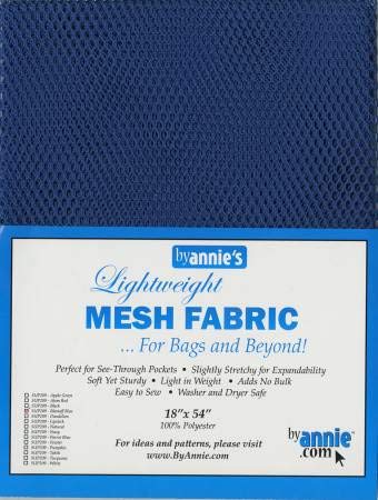 ByAnnie's Mesh Fabric Lightweight Galaxy Bundle-Lipstick, Parrot Blue, Pewter, Tahiti, Black and Blast Off Blue 18" x 54" with Tape Measure Bundle of 7 Items Galaxy