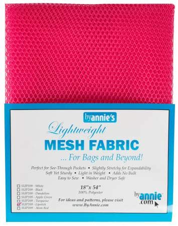 ByAnnie's Mesh Fabric Lightweight Galaxy Bundle-Lipstick, Parrot Blue, Pewter, Tahiti, Black and Blast Off Blue 18" x 54" with Tape Measure Bundle of 7 Items Galaxy