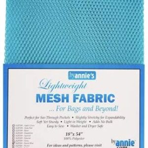 ByAnnie's Mesh Fabric Lightweight Galaxy Bundle-Lipstick, Parrot Blue, Pewter, Tahiti, Black and Blast Off Blue 18" x 54" with Tape Measure Bundle of 7 Items Galaxy