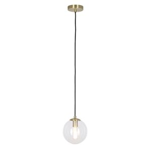 Catalina Lighting 23124-000 Mid-Century Modern Glass Globe Mini Pendant, 8", Brass