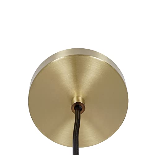 Catalina Lighting 23124-000 Mid-Century Modern Glass Globe Mini Pendant, 8", Brass