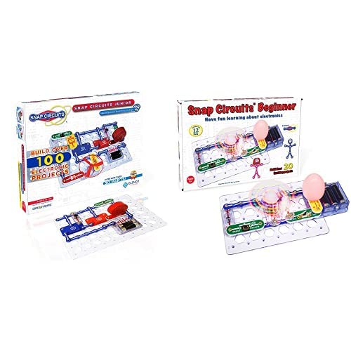 Snap Circuits Beginner, Electronics Exploration Kit, Stem Kit for Ages 5-9 (SCB-20) & Elenco Jr. SC-100