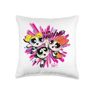 the powerpuff girls team awesome throw pillow, 16x16, multicolor