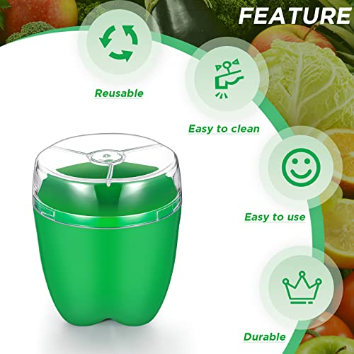 4 Pieces Silicone Fruit and Vegetable Shaped Savers, Storage Containers for Fridge, Avocado Green Pepper Tomato and Onion Keeper/Saver/Holder, Refrigerator Vegetable Crisper