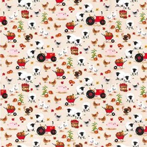 Fat Quarter Fabric Bundle; 100% Cotton; for Quilting, Sewing and Crafts (Autumn Farm (4))