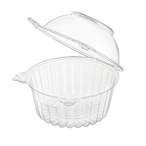 Bekith 150 Pack Individual Cupcake Holder, Thick Clear Plastic Dome Single Cupcake Carrier Muffin Container Holders Cases Boxes Cups for Sandwich, Hamburgers, Fruit, Salad, Party Favor Cake