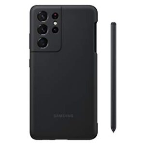 Samsung Galaxy S21 Ultra Silicone Case with S-Pen Bundle - Black (US Version)