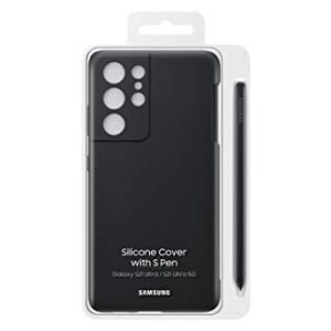 Samsung Galaxy S21 Ultra Silicone Case with S-Pen Bundle - Black (US Version)