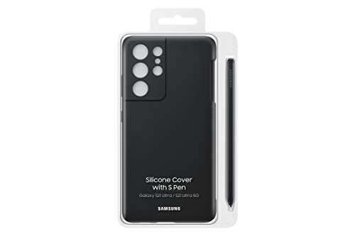 Samsung Galaxy S21 Ultra Silicone Case with S-Pen Bundle - Black (US Version)