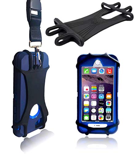 AccessoryHappy AH Universal Heavy Duty Cell Phone Carrying Lanyard Leash Neck Strap Tether Holder Quick Release Buckle Smart Cell Phone Credit Card Holder Case for iPhone, Galaxy & Most Smartphone