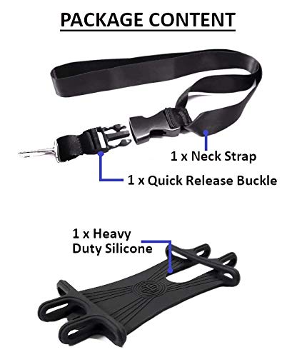 AccessoryHappy AH Universal Heavy Duty Cell Phone Carrying Lanyard Leash Neck Strap Tether Holder Quick Release Buckle Smart Cell Phone Credit Card Holder Case for iPhone, Galaxy & Most Smartphone