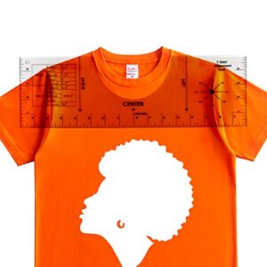 juome t-shirt alignment tool, t shirt rulers to center designs, acrylic t-shirt graphic guide ruler for vinyl placement-htv tool (16×5inch)