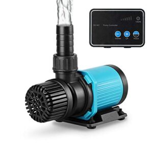 jerepet 800gph 30w16ft aquarium 24v dc water pump with controller, submersible and inline return pump for fish tank,aquariums,fountains,sump,hydroponic,pond,freshwater and marine water use