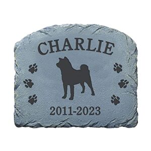 let's make memories personalized dog memorial - pet memorial stone - sympathy - resin garden stone - 60+ dog breeds