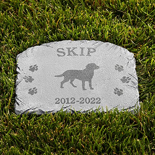 Let's Make Memories Personalized Dog Memorial - Pet Memorial Stone - Sympathy - Resin Garden Stone - 60+ Dog Breeds