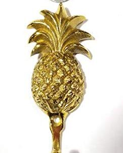 4 1/4" Pineapple Hook Shiny Solid Brass Hanger, Coat Hat Towel Hook, Hanger, House Warming, Tropical Decor, Welcome,Robe Hooks,Coats #Q11