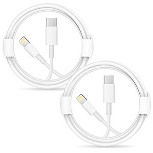 iphone fast charger lightning cable [apple mfi certified] 2-pack usb-c to lightning cable (6.6ft) fast charging compatible with iphone14/14 plus/14 pro/14 pro max/13/13pro/12/12 pro/12 pro max/11/ipad