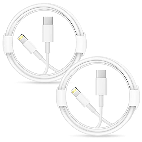 iPhone Fast Charger Lightning Cable [Apple MFi Certified] 2-Pack USB-C to Lightning Cable (6.6Ft) Fast Charging Compatible with iPhone14/14 Plus/14 Pro/14 Pro Max/13/13pro/12/12 Pro/12 Pro Max/11/iPad