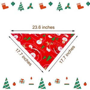 PET SHOW Pack of 15 Christmas Dog Bandanas Bulk for Small Medium Dogs Cats Puppies Triangle Bibs Xmas Costumes Party Grooming Accessories Washable Scarfs for Boy Girl Doggies Rabbits