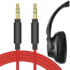 geekria quickfit audio cable compatible with anker soundcore life q35, life q30, life 2 active, vortex, 059, h8, h9, h16, h17 cable, 3.5mm aux replacement stereo cord (4 ft/1.2 m)