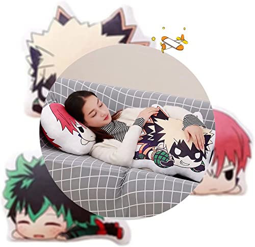 FVLFIL XPIWHTOW My Hero Animation Plush Throw Pillows Bakugou Plushie Throw Anime Cartoon Bed Sofa Decorative Pillows Fans Gift Cosplay 45cm/18 Inch-A