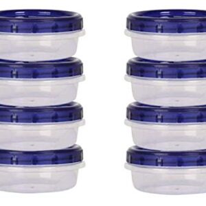 HomeyGear 8-Pack Twist Top Food Storage Containers | Leak-Proof, Airtight Soup Storage Canisters with Screw & Seal Lids | BPA-Free, Stackable, Reusable Kitchen Essentials | 8-Ounce