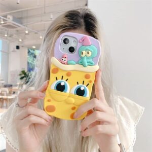 Ultra Thick Soft Silicone 3D Cartoon Phone Case for Apple iPhone 11 iPhone11 Yellow Animation Anime Character Ocean Sea Cute Lovely Fun Cool Kids Girls Boys Women