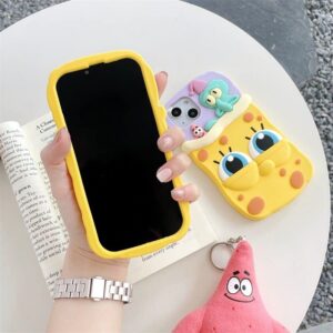 Ultra Thick Soft Silicone 3D Cartoon Phone Case for Apple iPhone 11 iPhone11 Yellow Animation Anime Character Ocean Sea Cute Lovely Fun Cool Kids Girls Boys Women