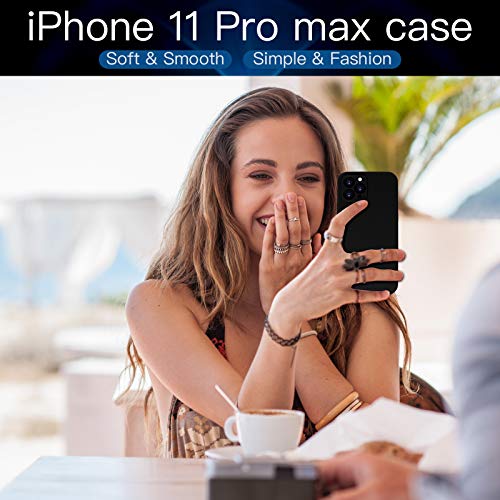 peafowl iPhone 11 Pro Max Case Compatible with iPhone 11 Pro Max Matte Silicone Gel Cover with Full Body Protection Anti-Scratch Shockproof Case Classic Black 6.5 inch