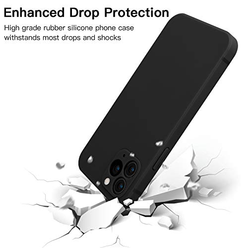 peafowl iPhone 11 Pro Max Case Compatible with iPhone 11 Pro Max Matte Silicone Gel Cover with Full Body Protection Anti-Scratch Shockproof Case Classic Black 6.5 inch