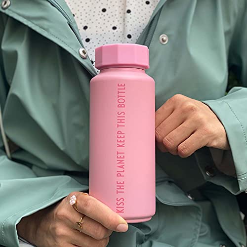 Design Letters Modern Water Bottle Wide Mouth 17 Oz | Vacuum Insulated Stainless Steel Water Bottle |Double Wall Thermo Bottle for Women, Girls | Reusable Leak Proof BPA/BPS Free Flask for Travel, Gym