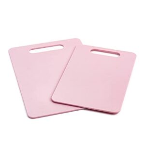 greenlife 2 piece cutting board kitchen set, dishwasher safe, extra durable, soft pink
