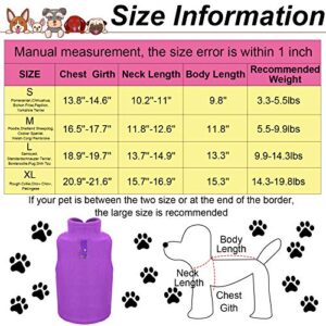 Dog Fleece Vest 4 Pieces Dog Cold Weather Pullover Dog Cozy Jacket Winter Dog Clothes Pet Sweater Vest with Leash Ring for Small Dogs