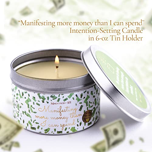 Magnificent 101 Manifesting More Money Than I Can Spend Tin Candle 6oz