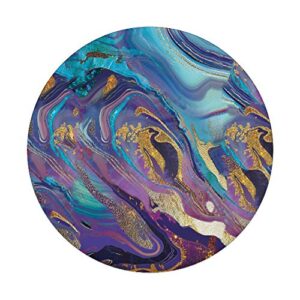 Beautiful Elegant Purple Blue-Gold Natural-Marble PopSockets PopGrip: Swappable Grip for Phones & Tablets