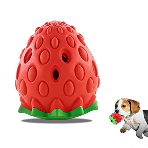 Askhald Strawberry Dog Toys, Dog Chew Toys for Aggressive chewers, Indestructible Dog Toys for Boredom, Dog Toys for Aggressive Chewers, Interactive Dog Toys for Small Medium Large Dogs (Strawberry)