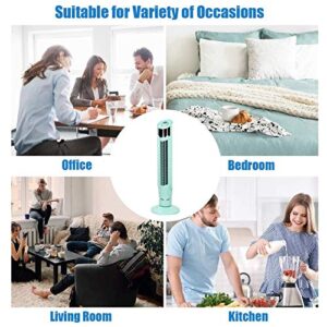 Antarctic Star Tower Fan 360°Oscillating Fan Quiet Cooling 24H Timer Remote Control Powerful Standing 8 Wind Speed 3 Wind Modes Bladeless Floor Fans Portable LED Display,Bedroom Office 40-Inch GREEN