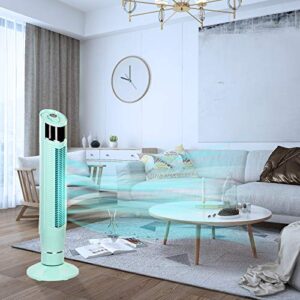 Antarctic Star Tower Fan 360°Oscillating Fan Quiet Cooling 24H Timer Remote Control Powerful Standing 8 Wind Speed 3 Wind Modes Bladeless Floor Fans Portable LED Display,Bedroom Office 40-Inch GREEN