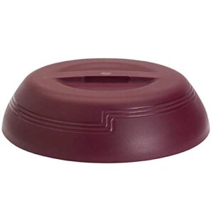 Cambro Bundle: 10 1/4" Low Profile Insulated Dome Plate Cover (MDSLD9487) Cranberry & 9-9/16 Thermal Pellet Underliner (MDSL9487) Cranberry